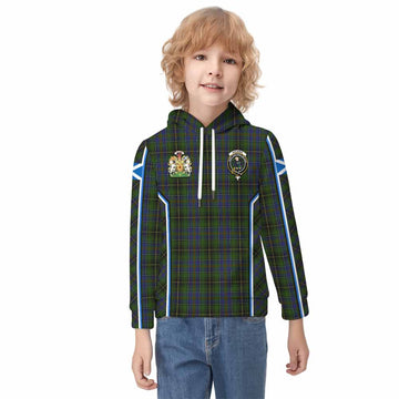 MacInnes (McInnes) Tartan Crest Kid Hoodie Scotland Coat of Arm Flag Style