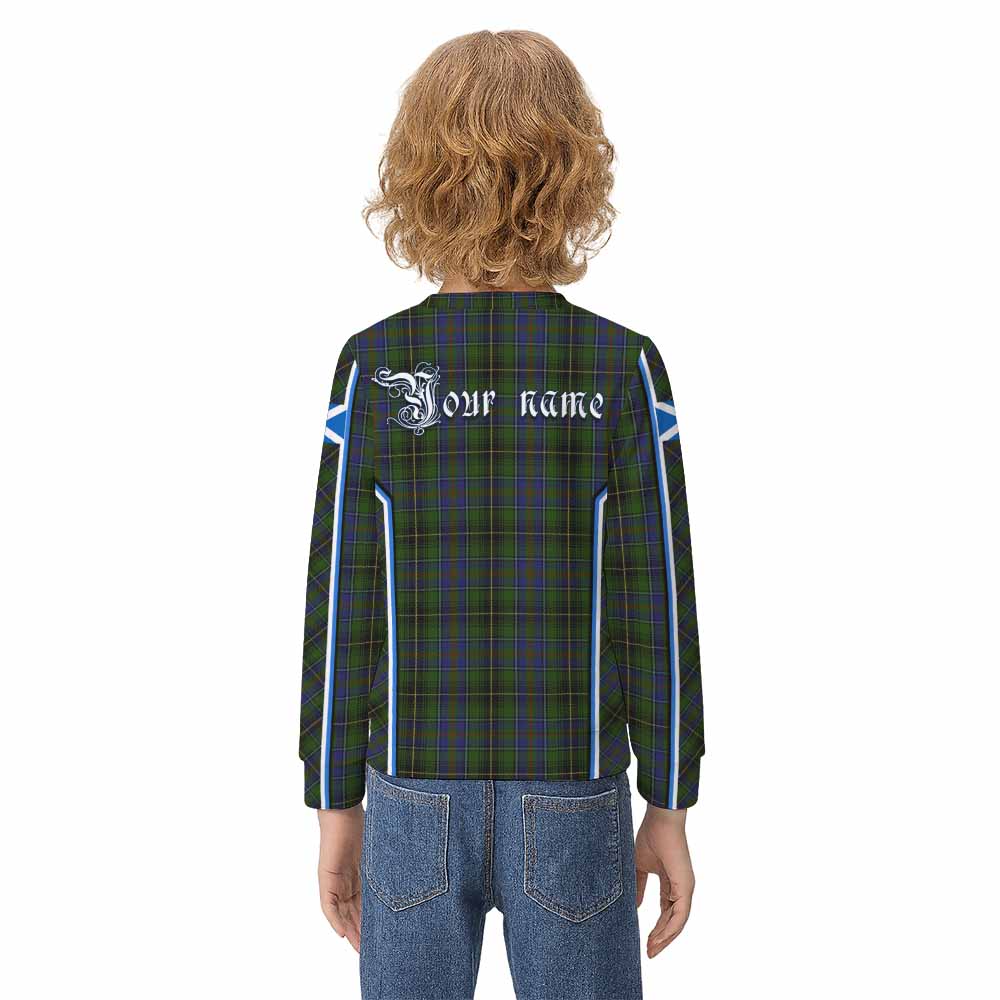 MacInnes (McInnes) Tartan Crest Kid Knitted Sweatshirt Scotland Coat of Arm Flag Style - Tartan Vibes Clothing