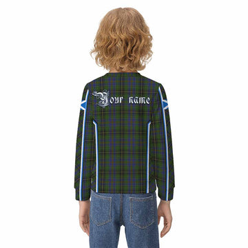 MacInnes (McInnes) Tartan Crest Kid Knitted Sweatshirt Scotland Coat of Arm Flag Style