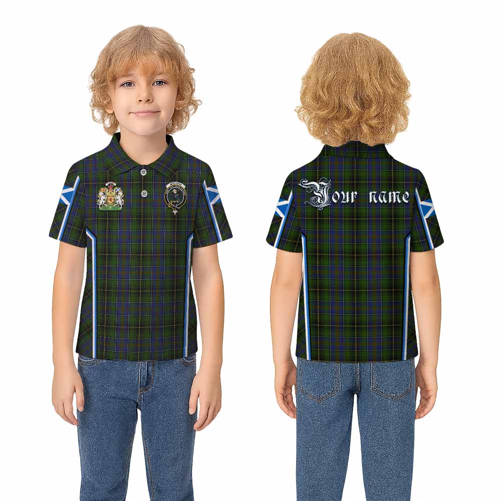 MacInnes (McInnes) Tartan Crest Kid Polo Shirt Scotland Coat of Arm Flag Style - Tartan Vibes Clothing