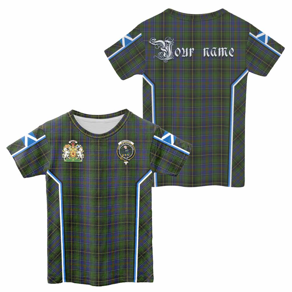 MacInnes (McInnes) Tartan Crest Kid T-shirt Scotland Coat of Arm Flag Style - Tartan Vibes Clothing