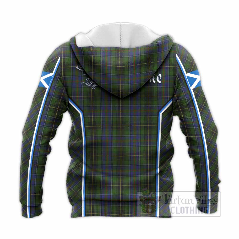 MacInnes (McInnes) Tartan Crest Knitted Hoodie Scotland Coat of Arm Flag Style - Tartan Vibes Clothing