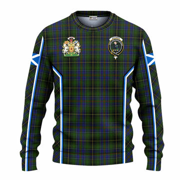 MacInnes (McInnes) Tartan Crest Knitted Sweater Scotland Coat of Arm Flag Style - Tartan Vibes Clothing