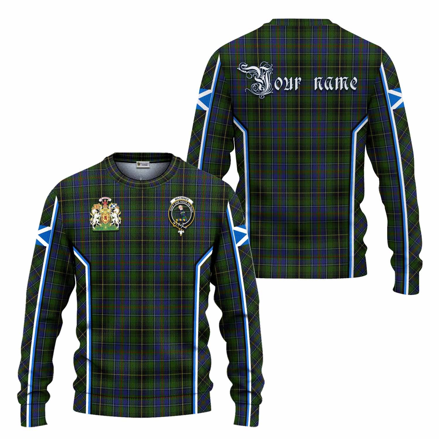 MacInnes (McInnes) Tartan Crest Knitted Sweater Scotland Coat of Arm Flag Style - Tartan Vibes Clothing