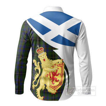 MacInnes (McInnes) Tartan Crest Lion Rampant Long Sleeve Button Shirts Classic Scottish Style - Tartan Vibes Clothing