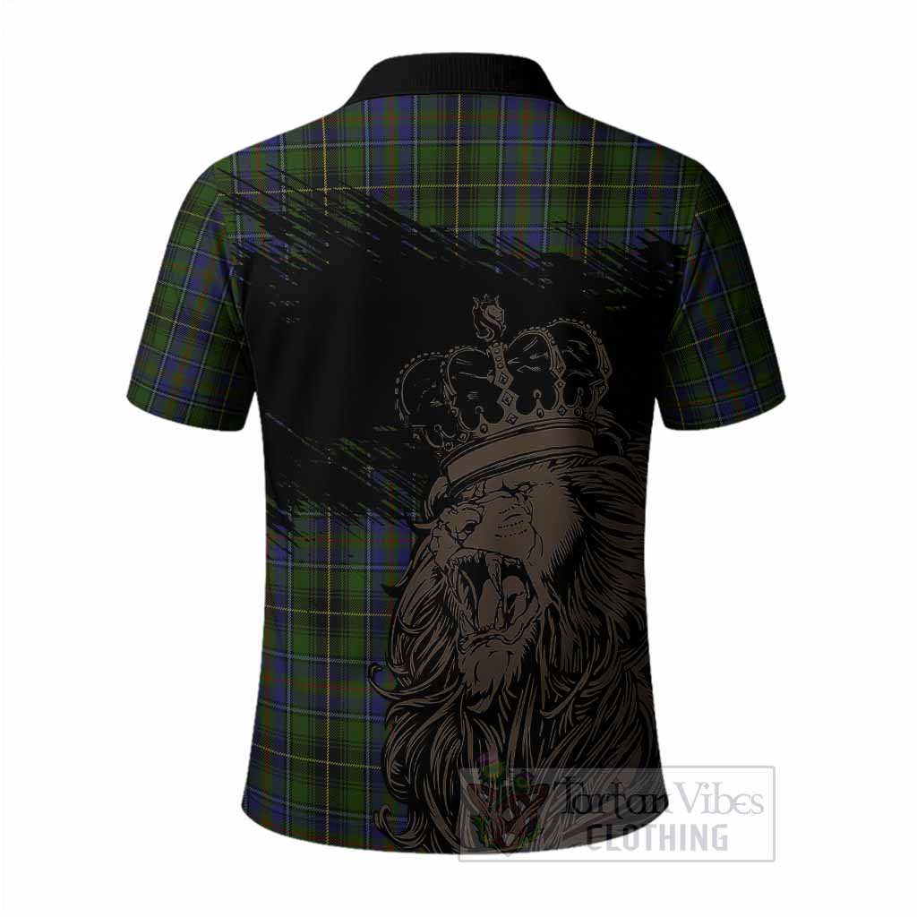 MacInnes (McInnes) Tartan Crest Polo Shirt Crowned Lion Heritage Style