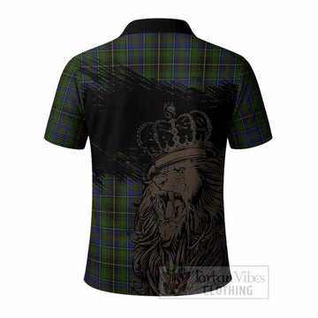 MacInnes (McInnes) Tartan Crest Polo Shirt Crowned Lion Heritage Style