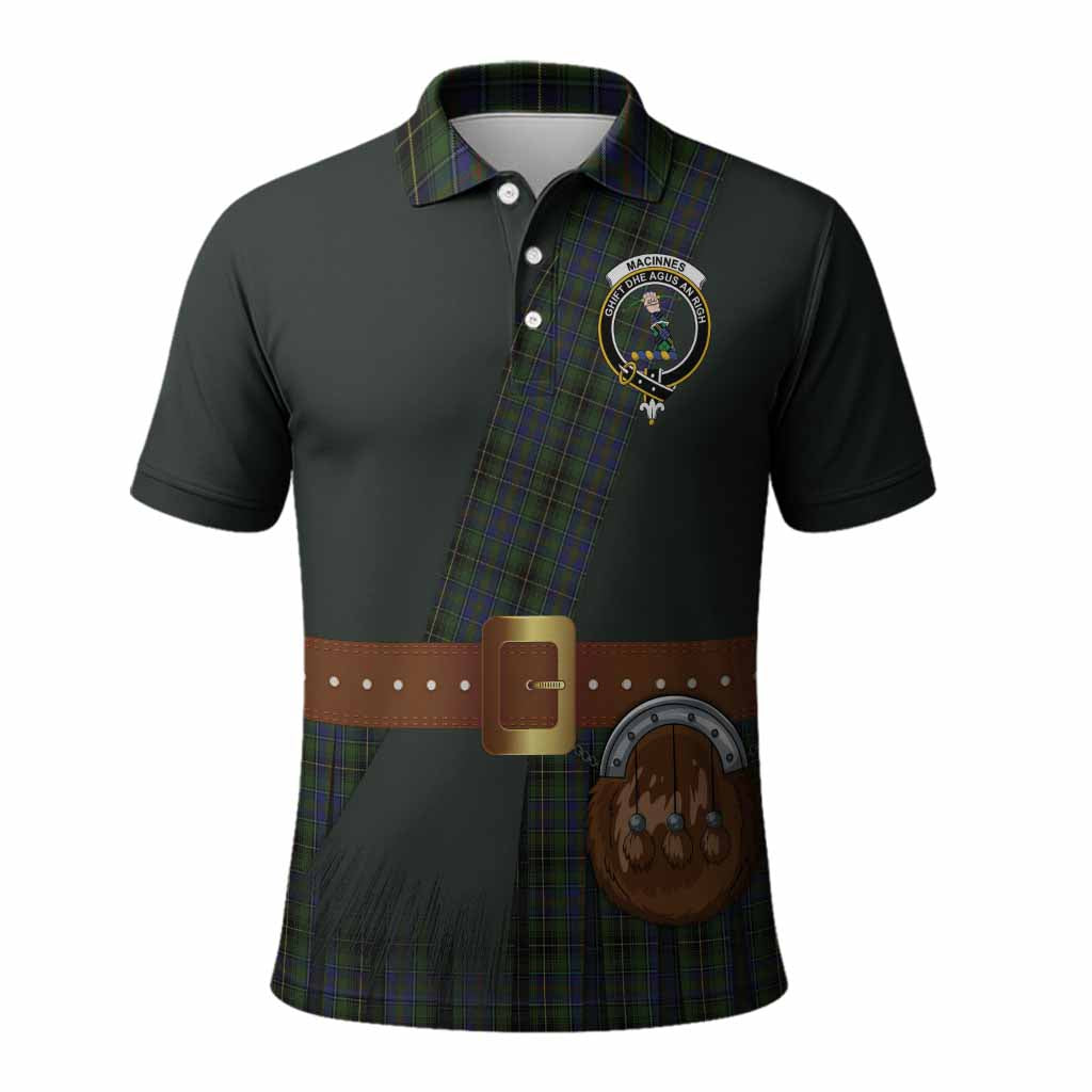 MacInnes (McInnes) Tartan Crest Polo Shirt Kilt Costume Style