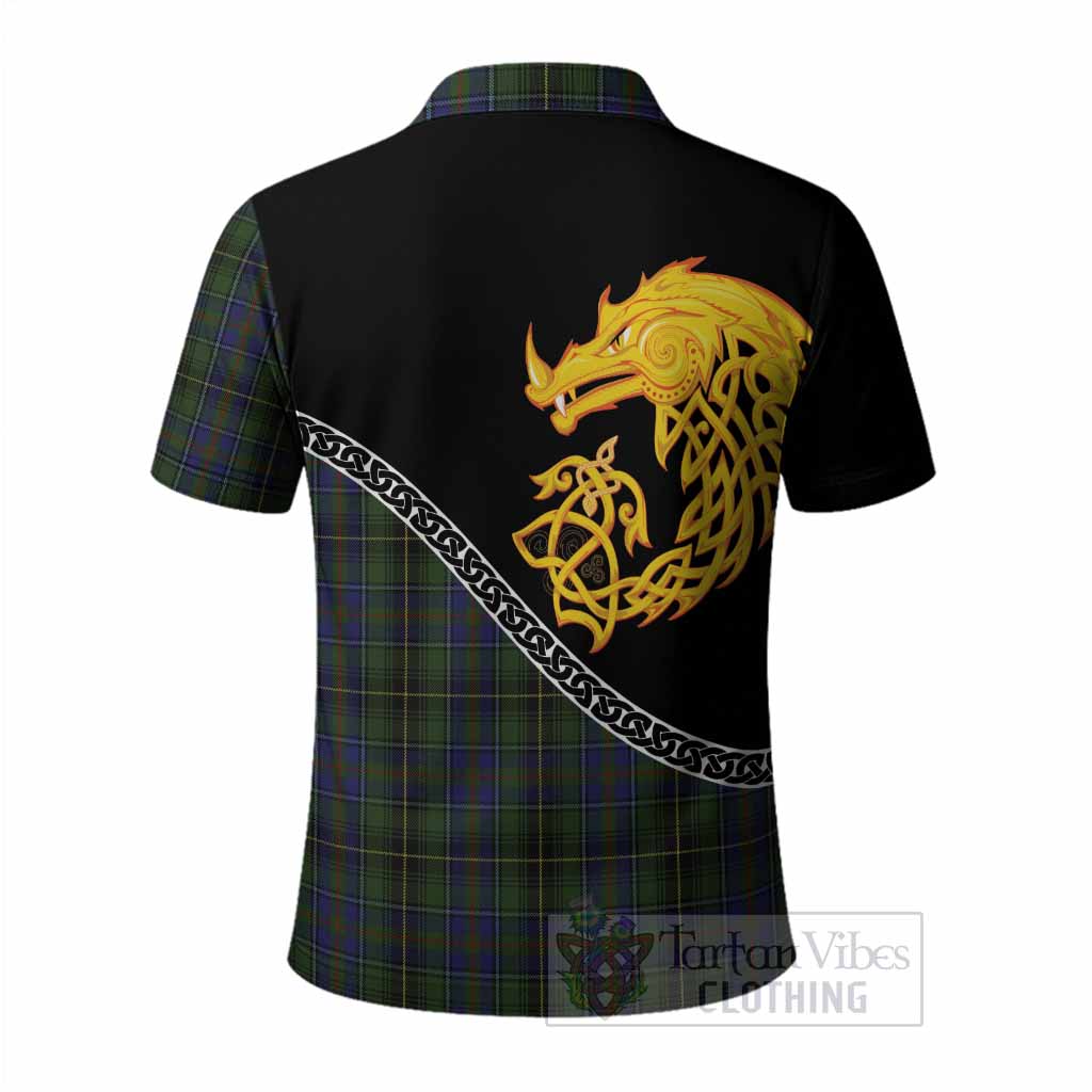 MacInnes (McInnes) Tartan Crest Polo Shirt Legendary Dragon Knot Half Style