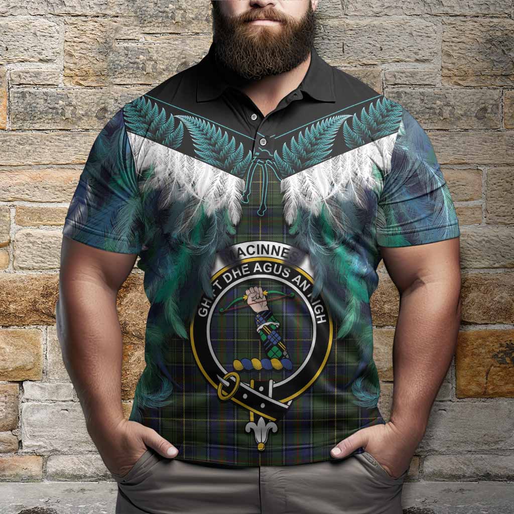 MacInnes (McInnes) Tartan Crest Polo Shirt New Zealand Maori Korowai Cloak