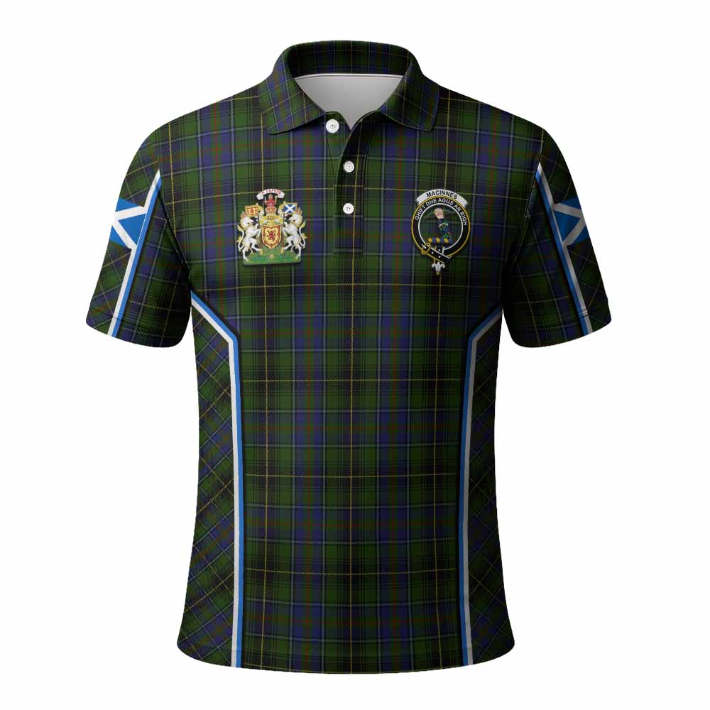 MacInnes (McInnes) Tartan Crest Polo Shirt Scotland Coat of Arm Flag Style - Tartan Vibes Clothing