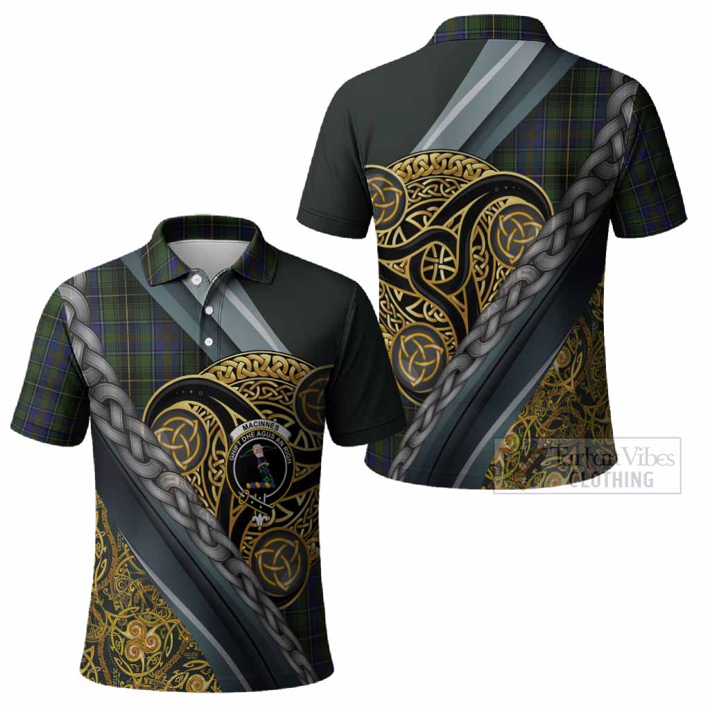 MacInnes (McInnes) Tartan Crest Polo Shirt Scottish Triskele Celtic
