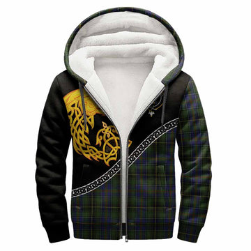 MacInnes (McInnes) Tartan Crest Sherpa Hoodie Legendary Dragon Knot Half Style