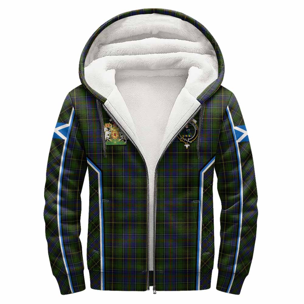 MacInnes (McInnes) Tartan Crest Sherpa Hoodie Scotland Coat of Arm Flag Style - Tartan Vibes Clothing