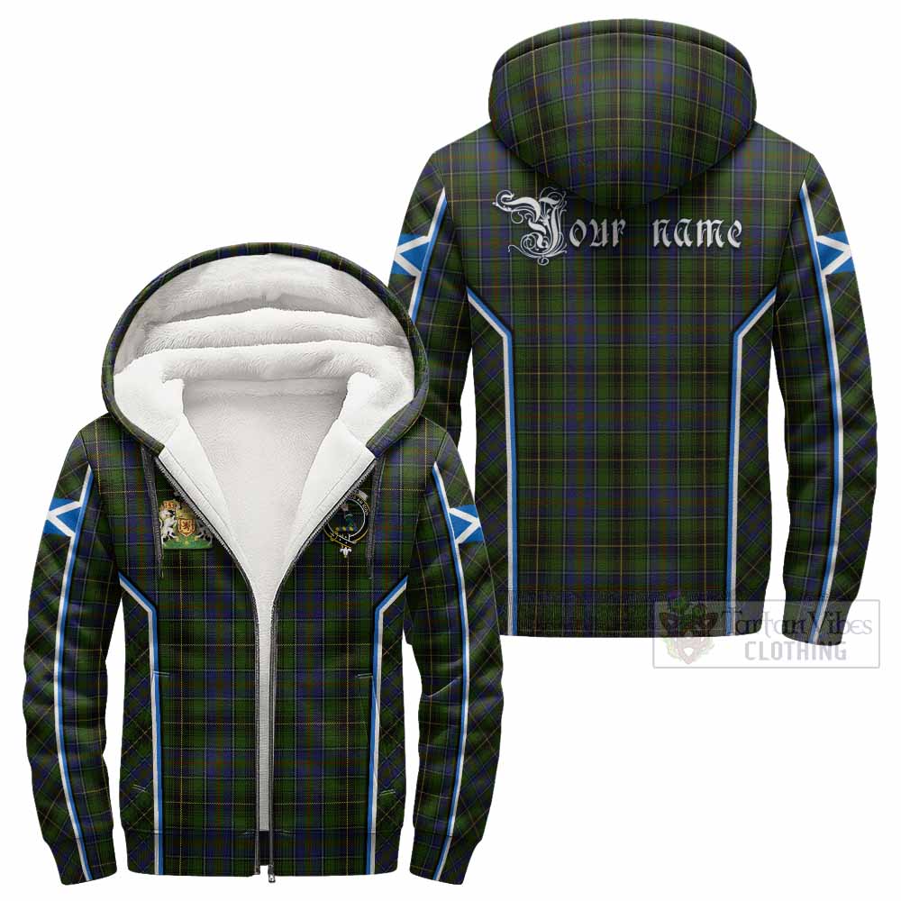 MacInnes (McInnes) Tartan Crest Sherpa Hoodie Scotland Coat of Arm Flag Style - Tartan Vibes Clothing