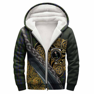 MacInnes (McInnes) Tartan Crest Sherpa Hoodie Scottish Triskele Celtic
