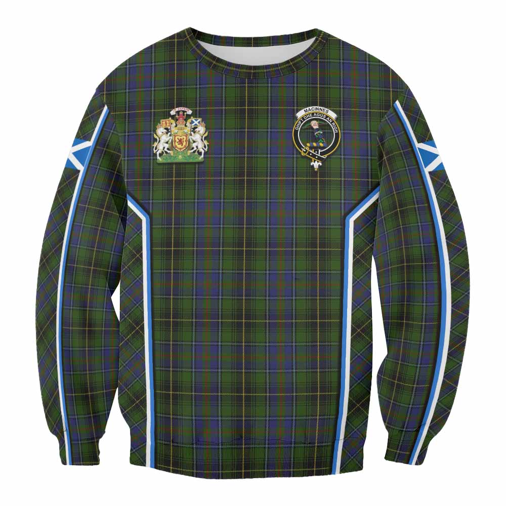 MacInnes (McInnes) Tartan Crest Sweatshirt Scotland Coat of Arm Flag Style - Tartan Vibes Clothing