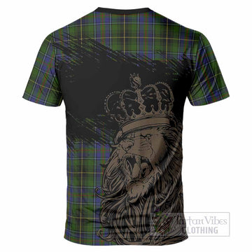 MacInnes (McInnes) Tartan Crest T-Shirt Crowned Lion Heritage Style
