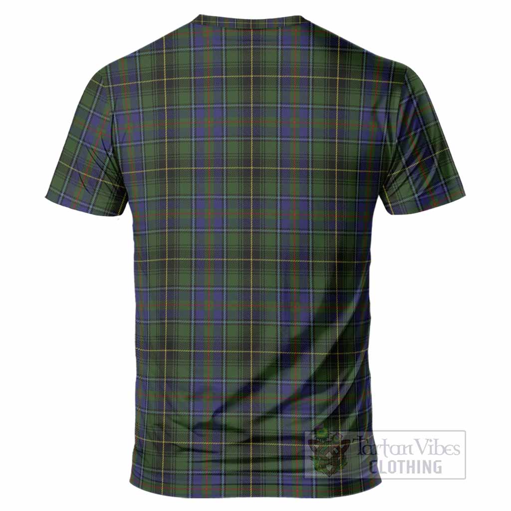MacInnes (McInnes) Tartan Crest T-Shirt Ferocious Lion Style