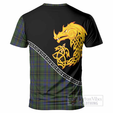 MacInnes (McInnes) Tartan Crest T-Shirt Legendary Dragon Knot Half Style