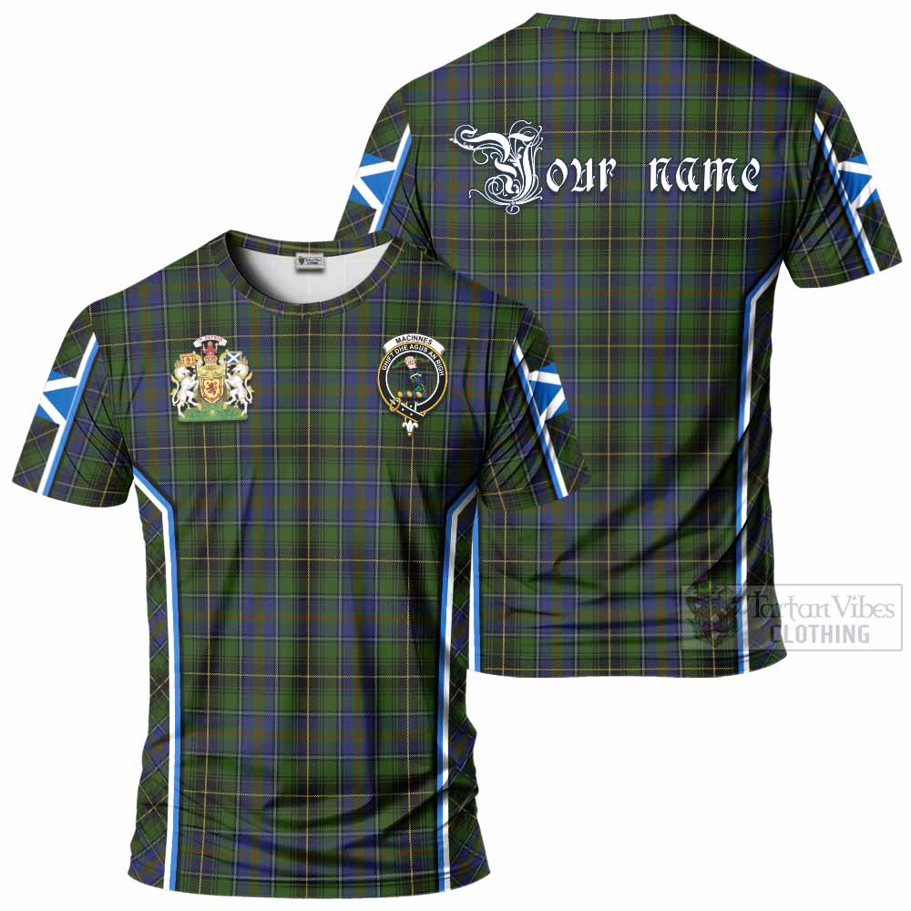 MacInnes (McInnes) Tartan Crest T-shirt Scotland Coat of Arm Flag Style - Tartan Vibes Clothing
