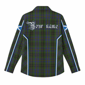 MacInnes (McInnes) Tartan Crest Women Casual Shirt Scotland Coat of Arm Flag Style - Tartan Vibes Clothing