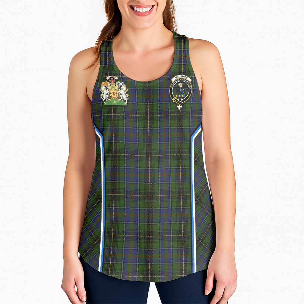 MacInnes (McInnes) Tartan Crest Women Racerback Tanks Scotland Coat of Arm Flag Style - Tartan Vibes Clothing