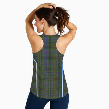 MacInnes (McInnes) Tartan Crest Women Racerback Tanks Scotland Coat of Arm Flag Style - Tartan Vibes Clothing