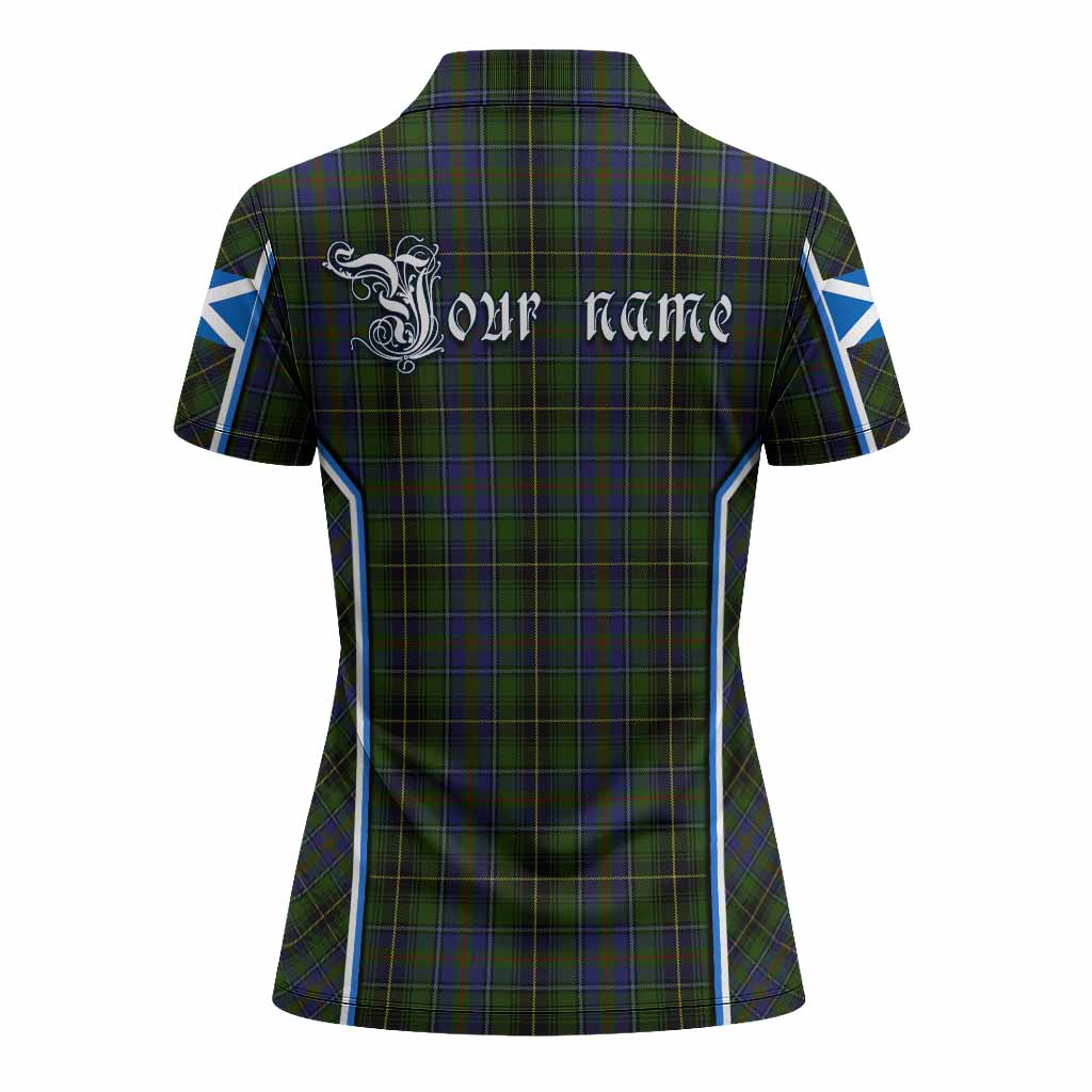 MacInnes (McInnes) Tartan Crest Women's Polo Shirt Scotland Coat of Arm Flag Style - Tartan Vibes Clothing