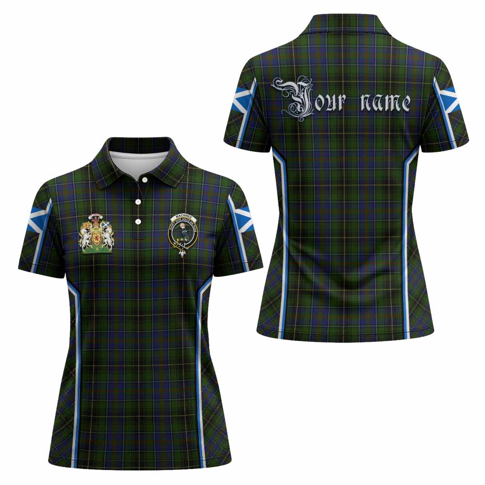 MacInnes (McInnes) Tartan Crest Women's Polo Shirt Scotland Coat of Arm Flag Style - Tartan Vibes Clothing