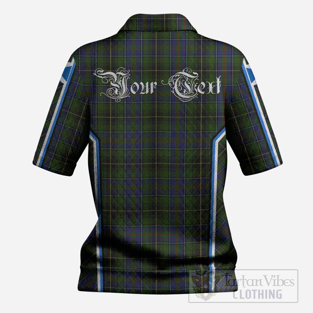 MacInnes (McInnes) Tartan Crest Women’s Polo Sweater Top Scotland Coat of Arm Flag Style