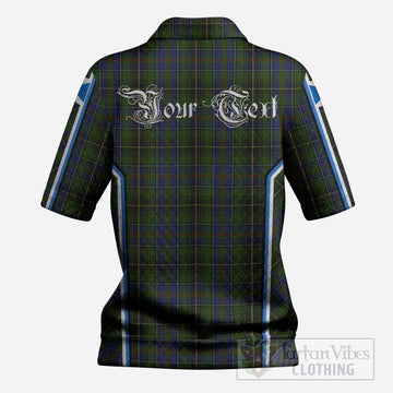 MacInnes (McInnes) Tartan Crest Women’s Polo Sweater Top Scotland Coat of Arm Flag Style