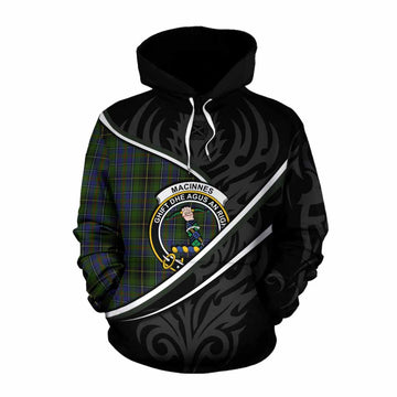 MacInnes (McInnes) Tartan Family Crest Cotton Hoodie Celtic Scottish Thistle Floral