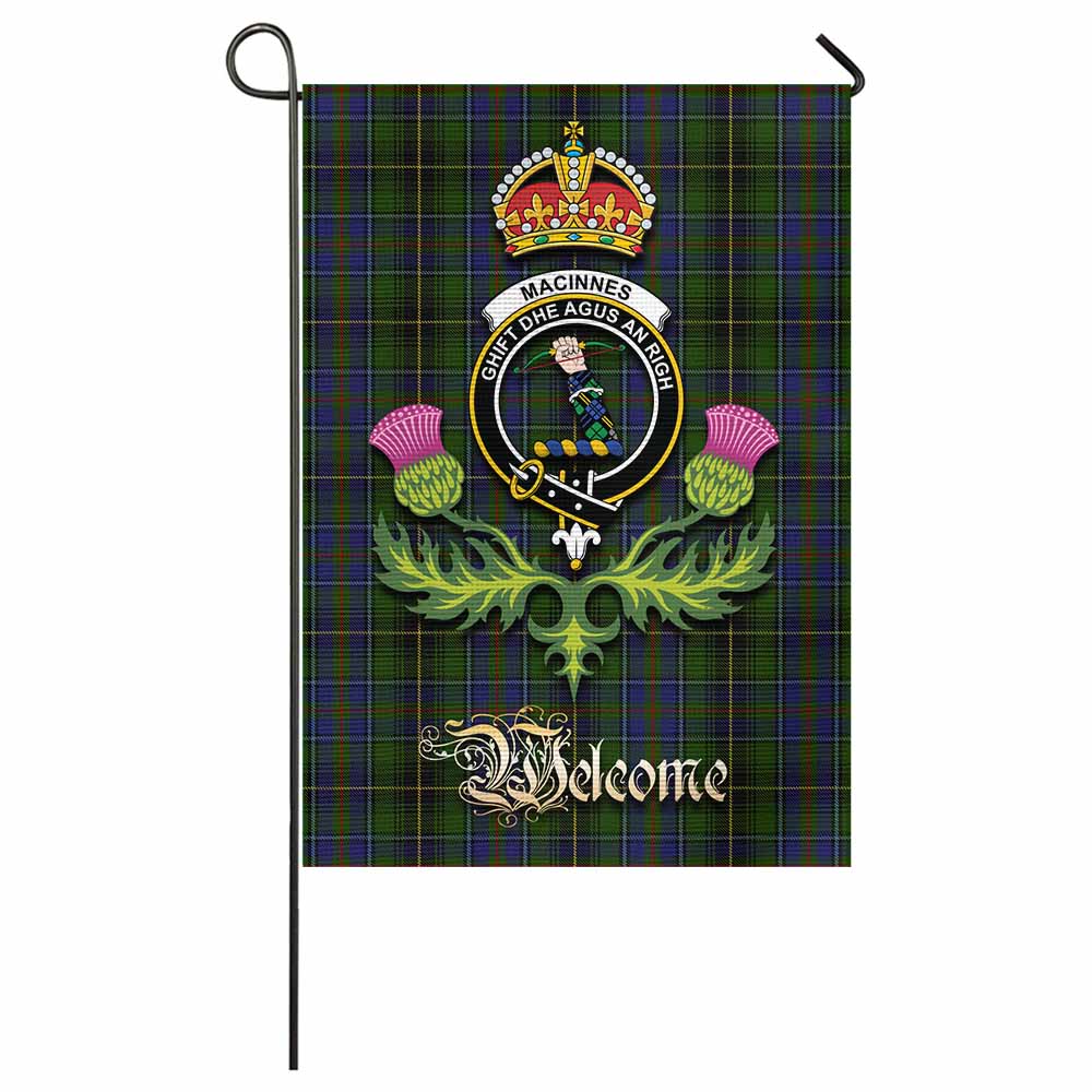 MacInnes (McInnes) Tartan Family Crest Garden Flag Royal Thistle Welcome Style - Tartan Vibes Clothing