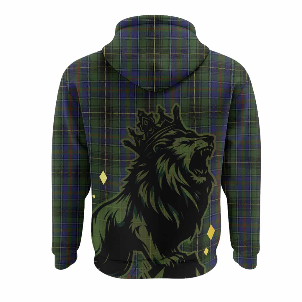 MacInnes (McInnes) Tartan Family Crest Hoodie Crowned Lion Roaring