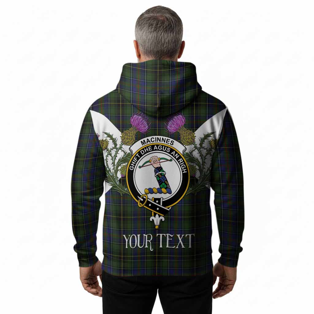 MacInnes (McInnes) Tartan Family Crest Hoodie Scottish Burns Night Thistle Floral