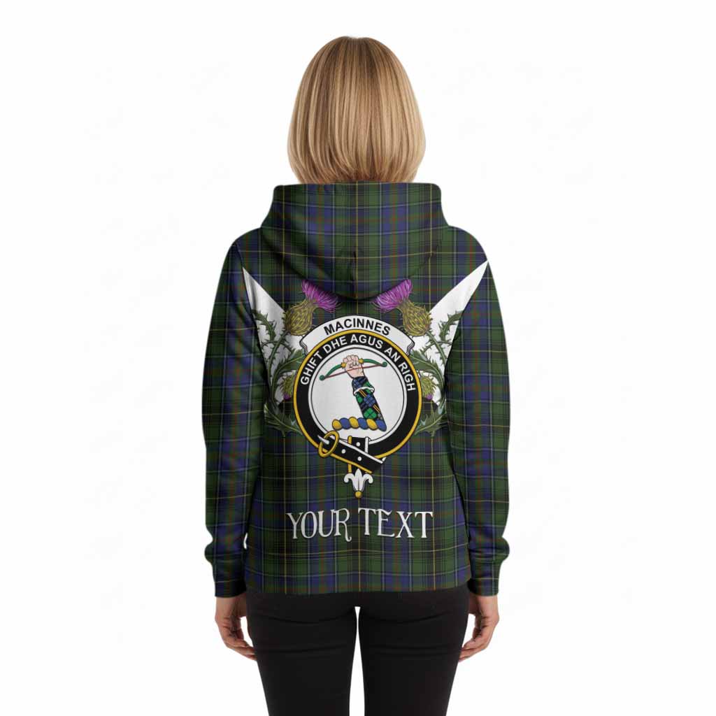 MacInnes (McInnes) Tartan Family Crest Hoodie Scottish Burns Night Thistle Floral