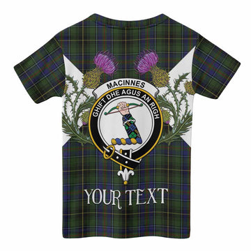 MacInnes (McInnes) Tartan Family Crest Kid T-shirt Scottish Burns Night Thistle Floral