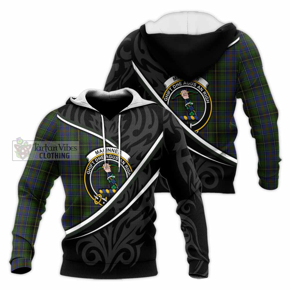 MacInnes (McInnes) Tartan Family Crest Knitted Hoodie Celtic Scottish Thistle Floral - Tartan Vibes Clothing