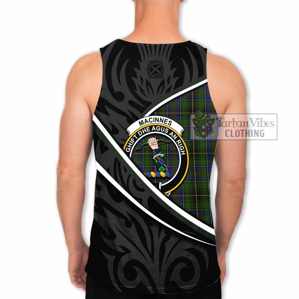 MacInnes (McInnes) Tartan Family Crest Men Tank Top Celtic Scottish Thistle Floral - Tartan Vibes Clothing