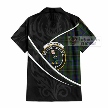 MacInnes (McInnes) Tartan Family Crest Hawaiian Shirt Celtic Scottish Thistle Floral