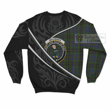 MacInnes (McInnes) Tartan Family Crest Sweatshirt Celtic Scottish Thistle Floral