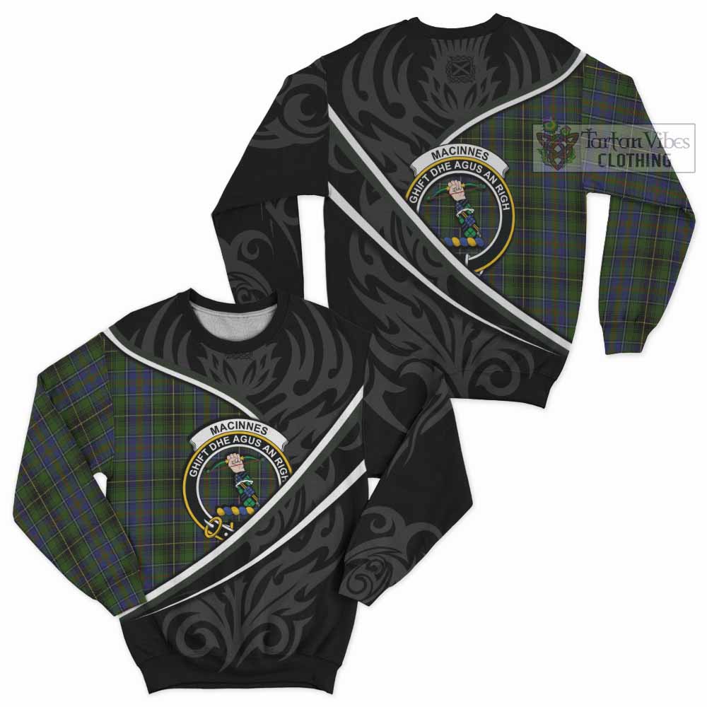 MacInnes (McInnes) Tartan Family Crest Sweatshirt Celtic Scottish Thistle Floral - Tartan Vibes Clothing