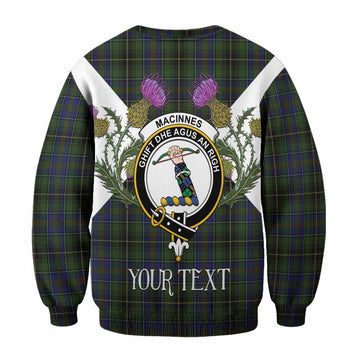 MacInnes (McInnes) Tartan Family Crest Sweatshirt Scottish Burns Night Thistle Floral