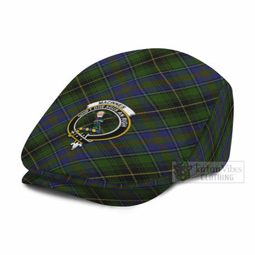 MacInnes (McInnes) Tartan Flat Cap, Jeff Cap Cross Style with Family Crest
