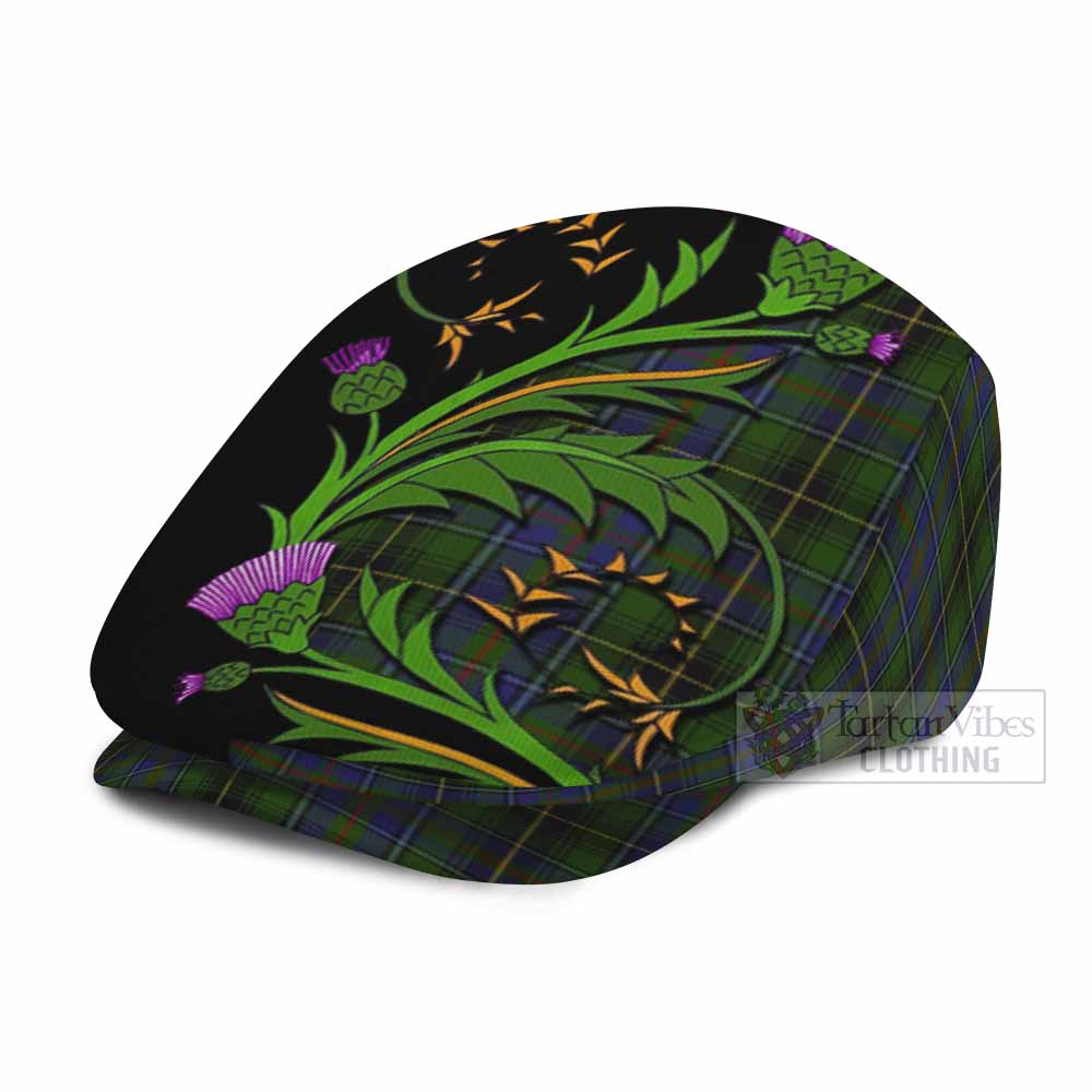 MacInnes (McInnes) Tartan Flat Cap, Jeff Cap Scottish Thistle Pride Heritage Art