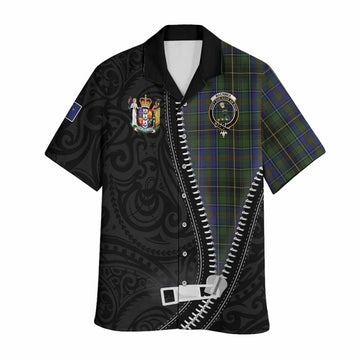 MacInnes (McInnes) Tartan Hawaiian Shirt New Zealand Pattern Unique Zipper Stylized