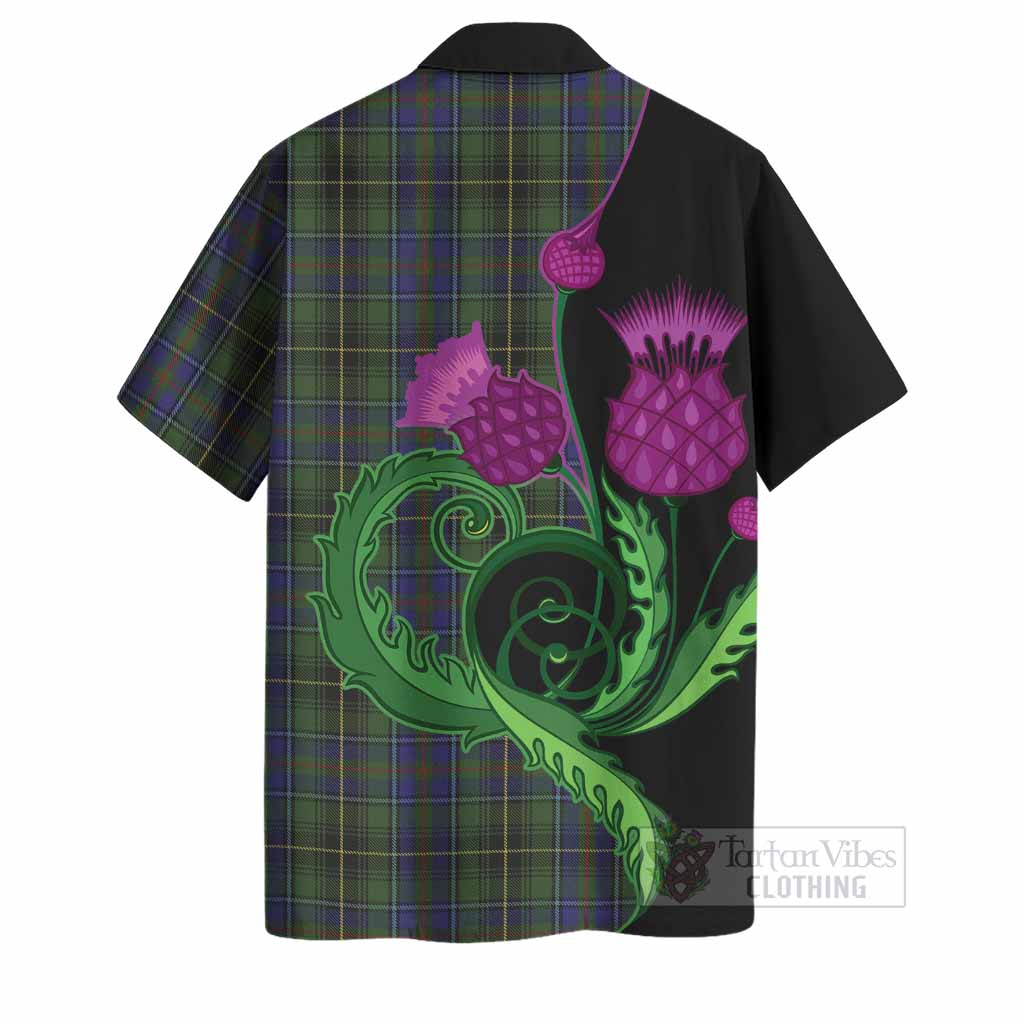 MacInnes (McInnes) Tartan Hawaiian Shirt Traditional Scottish Thistle