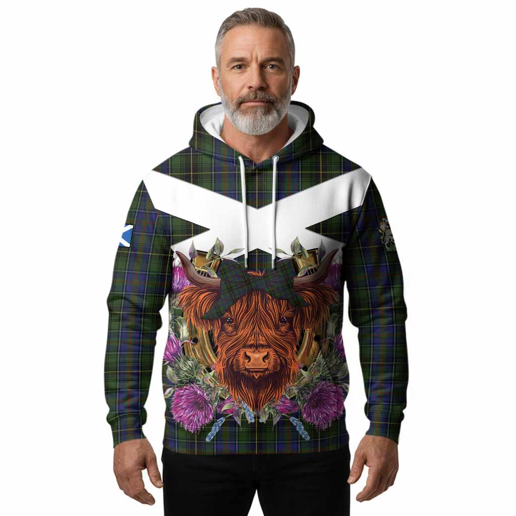 MacInnes (McInnes) Tartan Hoodie Scottish Thistle Heilan Coo