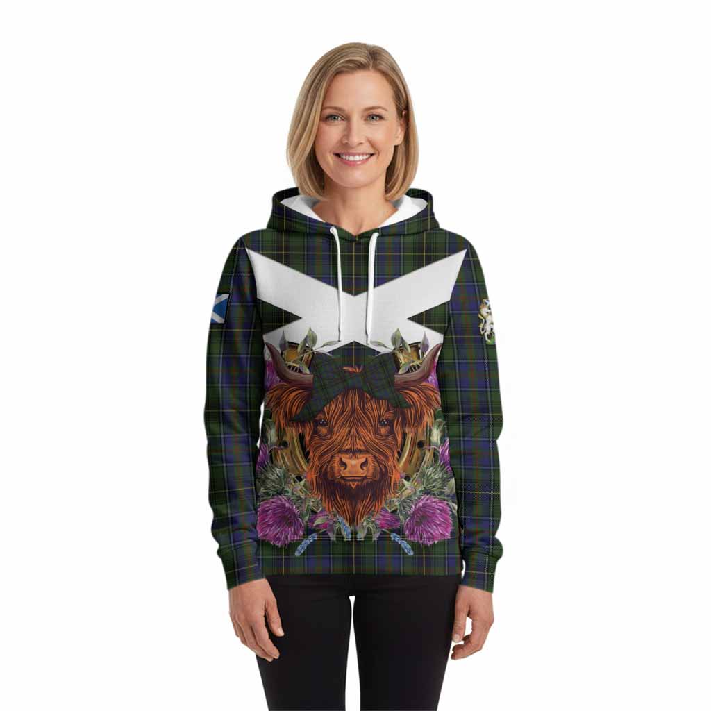 MacInnes (McInnes) Tartan Hoodie Scottish Thistle Heilan Coo